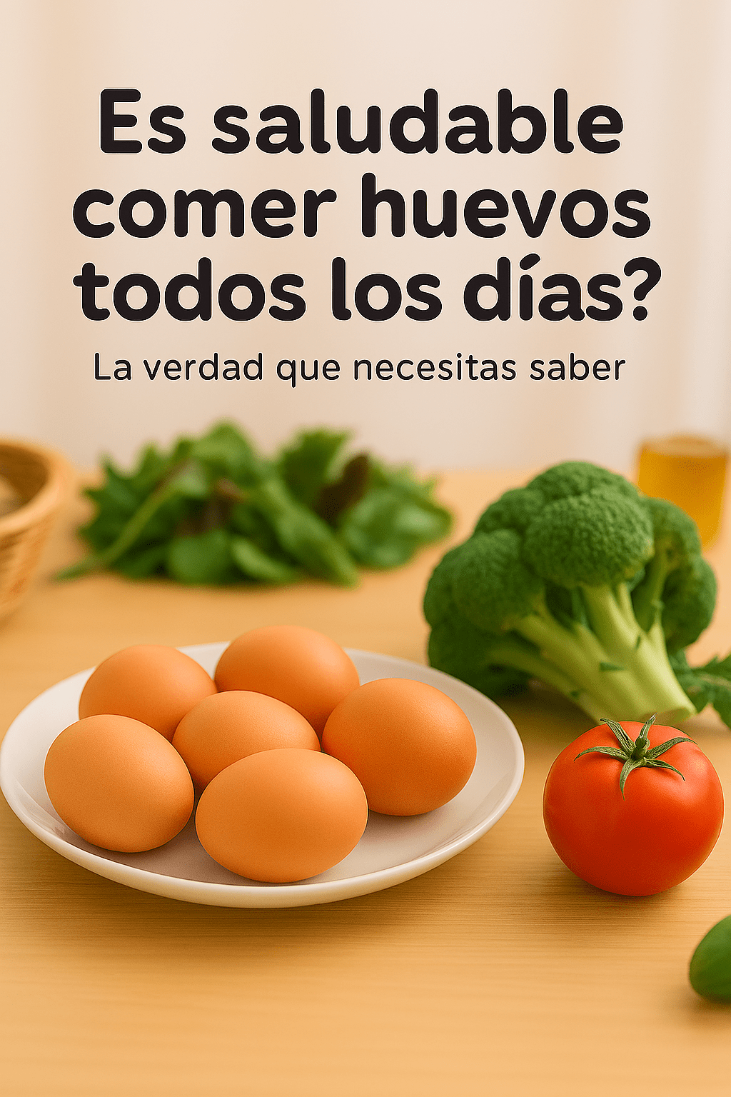 Huevos frescos con verduras